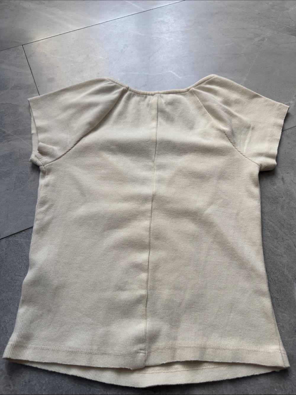 Kimchi Blue Women's Cream Crochet Appliqué Short Sleeve Top - Picture 4 of 4